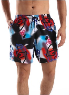 Colorful Polyester Swim Short - Multicolour