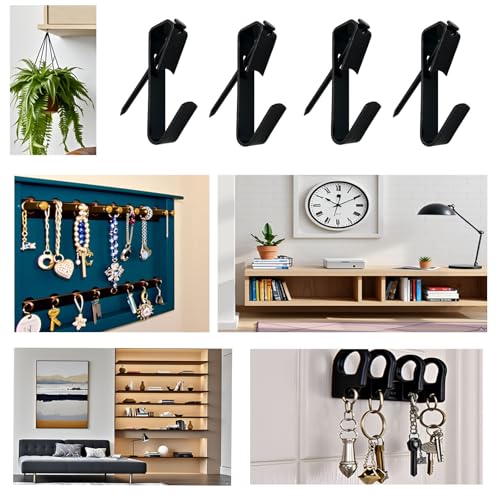 IDEALSV 200 Pcs (100 Stes) Picture Hangers 30LB with Nails Kits Black Photo Frame Hooks Hanging Key - Image 2