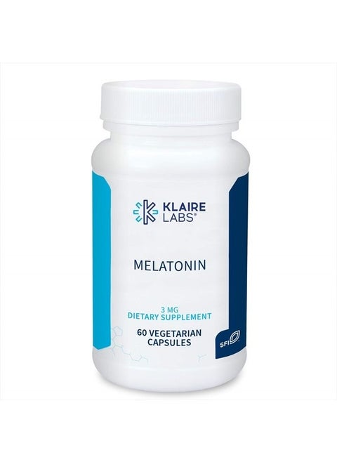 Melatonin 3 Milligrams - Sleep Support for Men & Women (60 Vegetarian Capsules)