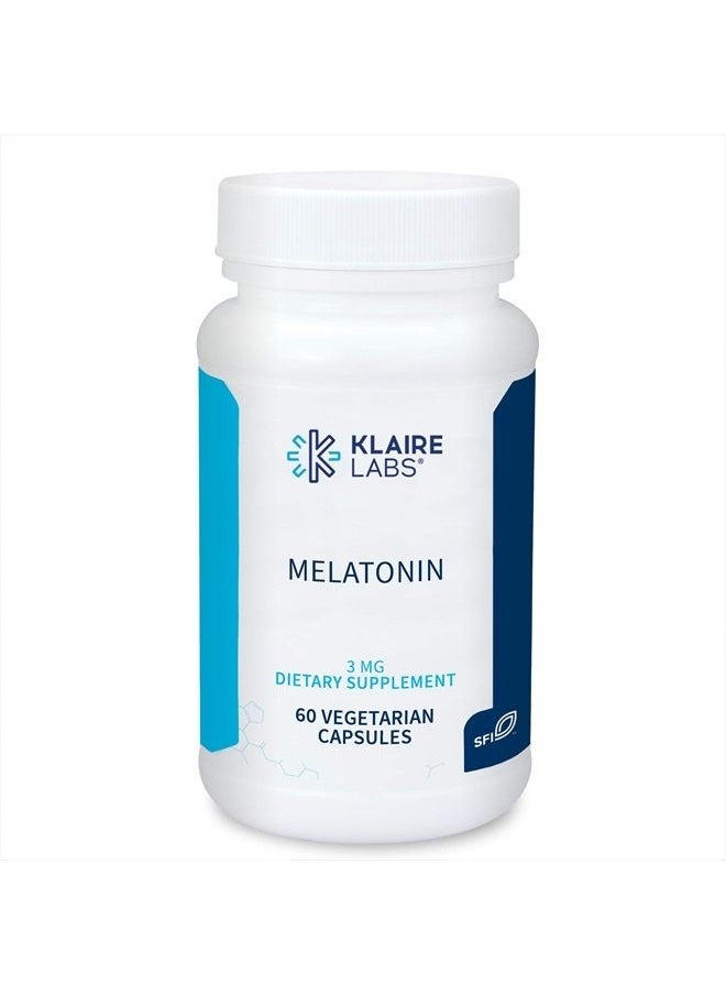Melatonin 3 Milligrams - Sleep Support for Men & Women (60 Vegetarian Capsules)