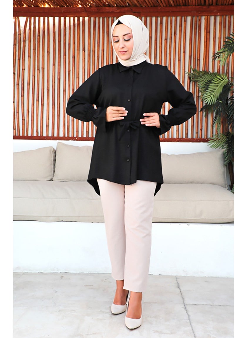 Plus Size Belted Tunic 2033-04 Black - pzsku/ZB226170835F4EB7FFEBEZ/45/_/1738801157/eb44f5ce-9ff8-440f-b4a9-7a51a485ec31