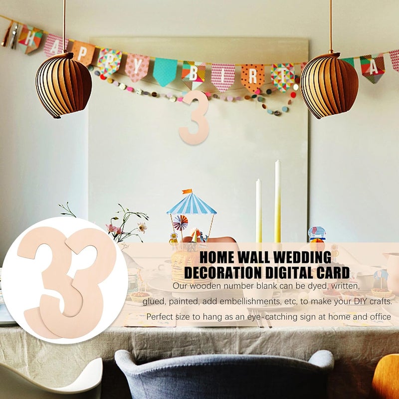 Artibetter Large Blank Wooden Number Signs for DIY Crafts and Party Decor, 2pcs Unfinished Wood Slices for Home, Wedding, and Wall Decoration - Image 5