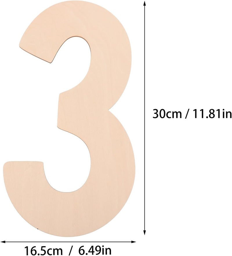 Artibetter Large Blank Wooden Number Signs for DIY Crafts and Party Decor, 2pcs Unfinished Wood Slices for Home, Wedding, and Wall Decoration - Image 2