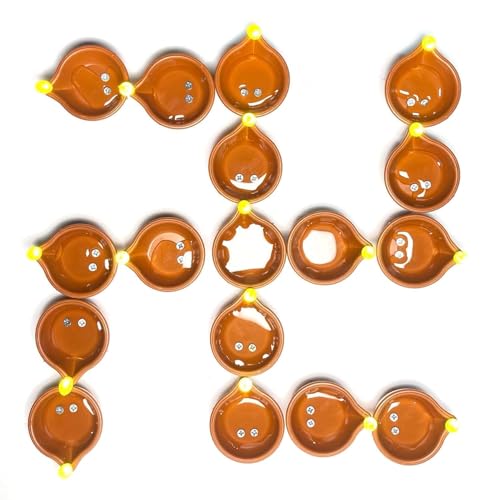 coku Water Sensor Electric Diyas LED Flameless & Smokeless Tea Light Candles Diya | Battery Operated Warm White Lights | Diya for Diwali, Christmas, Home Decoration, Pooja & Gift (24pcs_Pack) - Image 4