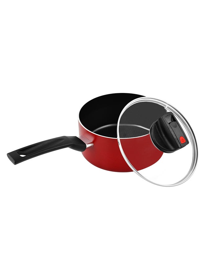 Prestige Safecook Non-Stick Covered Saucepan Red 18cm - Image 3