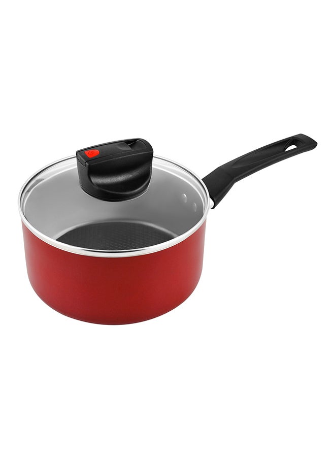 Prestige Safecook Non-Stick Covered Saucepan Red 18cm - Image 2
