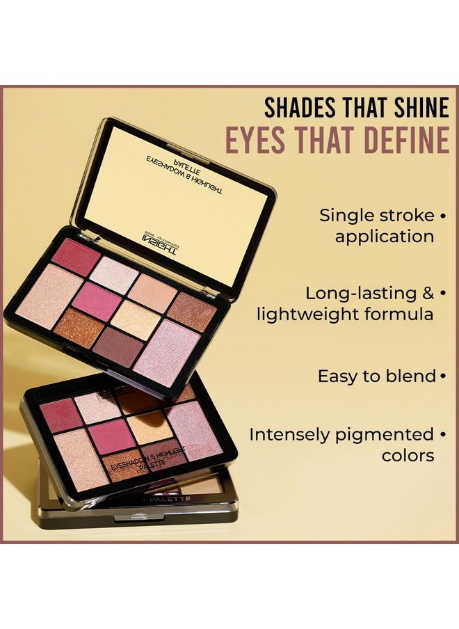 Insight - Cosmetics Eyeshadow Palette|Matte|Shimmer|Beginner Friendly & Long Lasting Eye Shadow Palette|Long Wearing And Easily Blendable Eye Makeup Palette (Mk07-B) - Image 1