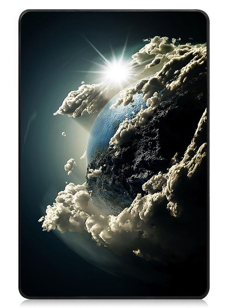 Theodor Protective Flip Case For Apple iPad Pro 11 (2024) With Trifold Stand Auto Wake Sleep Shockproof Cover Space Earth Sun - Image 1