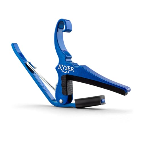 Kyser Quick-Change Guitar Capo for 6-string acoustic guitars, Blue, KG6UA - Image 1