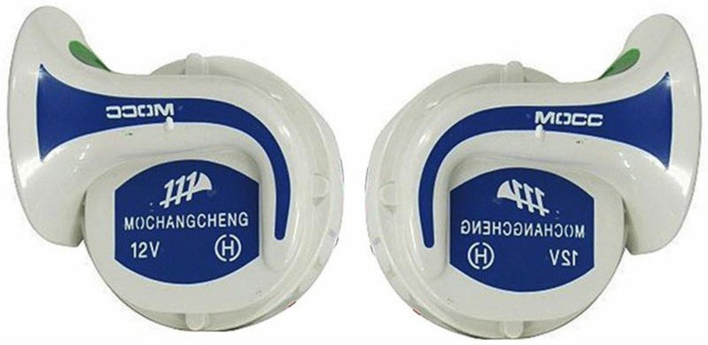 Vocado 68392 White & Blue Mocc 18 In 1 Digital Tones Bike/Car Magic Horn For Honda Brio 2018 (Set of 2) - Image 3