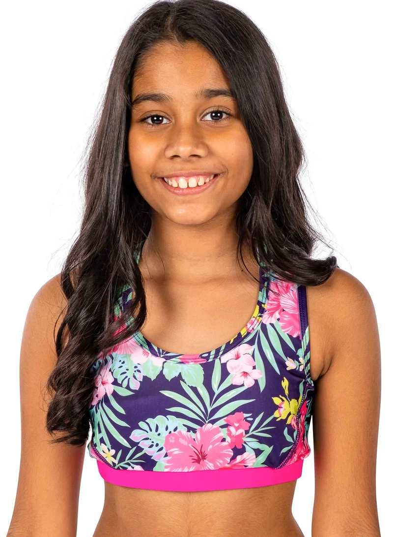 Coega Youth Tropical Print Bikini Top