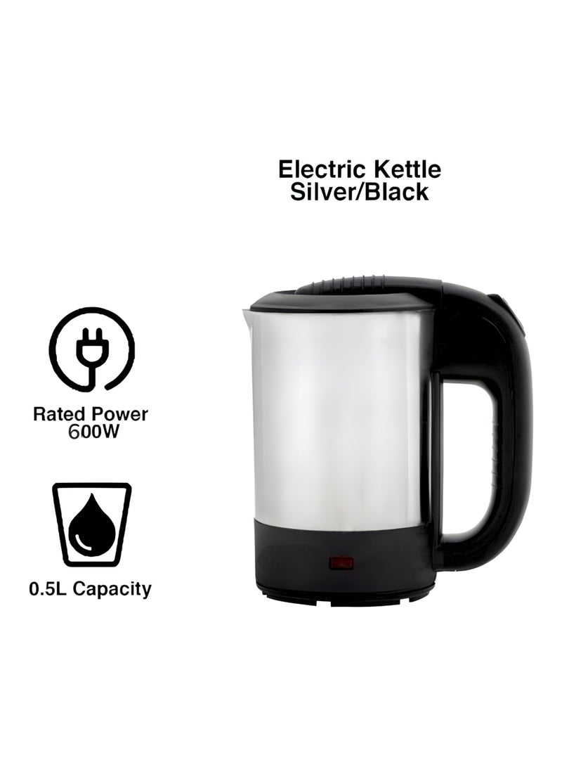 micro speed Electric Stainless Steel Kettle – 500ml, 600W, Model MS-3150 - Image 2