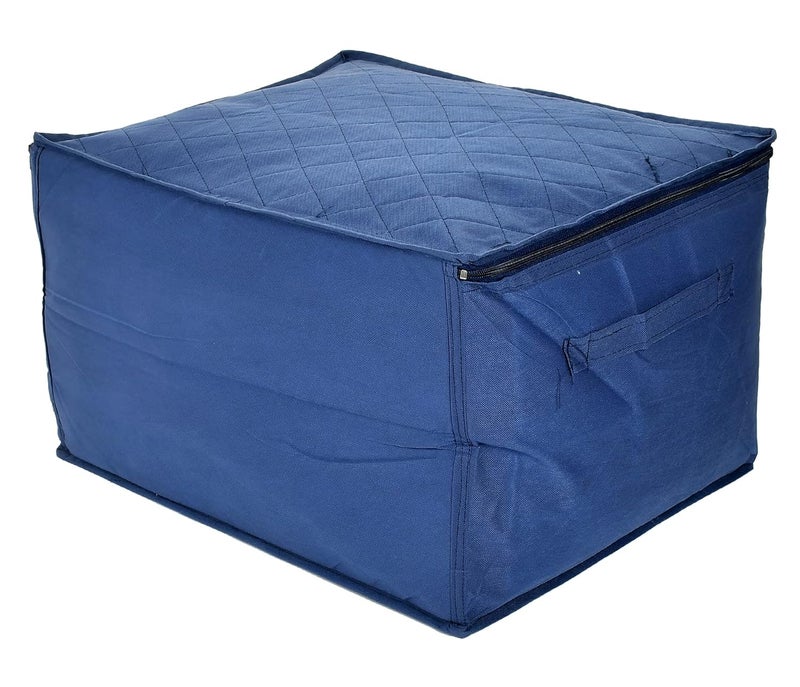 Kuber Industries Clothing Storage Bags Under Bed Foldable Organizer Store Blankets Clothes With Zipper Tranasparent Window 66 Litre Pack of 2 Navy BlueHS_38_KUBMART21295 - Image 5
