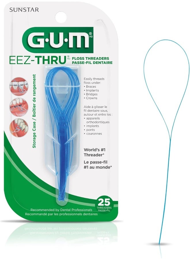 GUM Eez-Thru Floss Threaders [840] 25 Each (Pack of 1) - Image 1