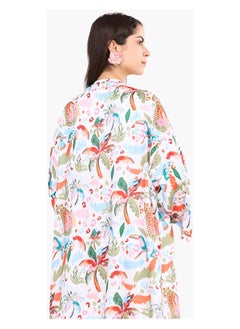 Clue Colorful Palm-Print Kimono  - Image 4