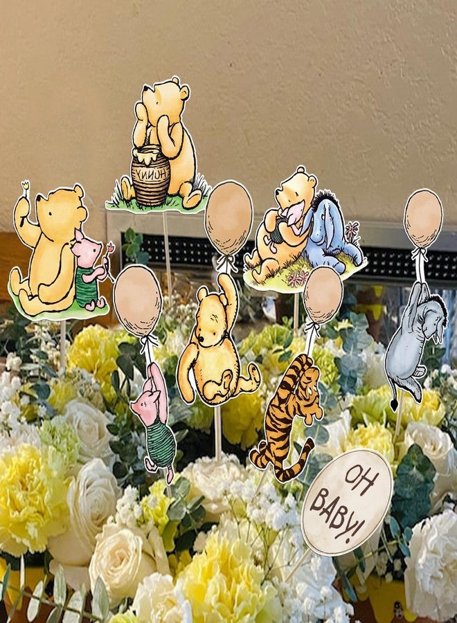 Thcbme 16Pcs Classic Winnie Centerpieces for Baby Shower Decorations Table Signs for Baby Shower Birthday Party Decorations - Image 4