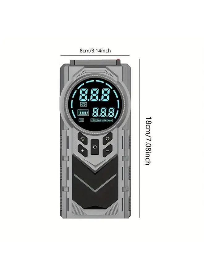 9 In 1 Multifunctional Inflator 150PSI Digital Tire Pump Air Compressor Car Jump Starter - Image 4