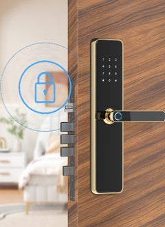 Sharpdo Smart Fingerprint Electronic Door Lock, Fingerprint/Card/Key/Password/Bluetooth, Suitable for Home, Apartment, Office, Hotel  - Image 2