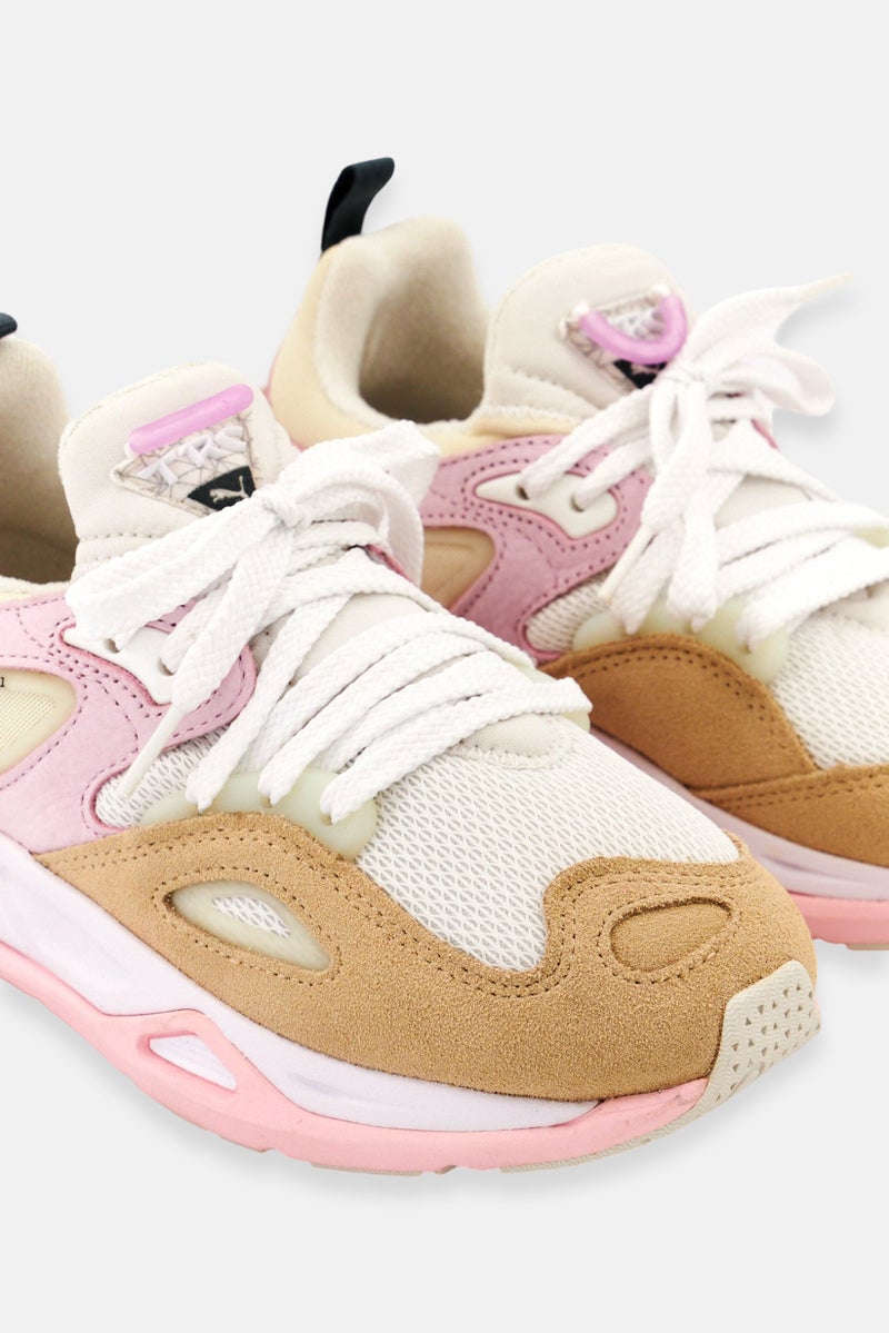 PUMA Kids Girl Trc Blaze The Triangle Lace Up Outdoor Shoes, Beige - Image 2