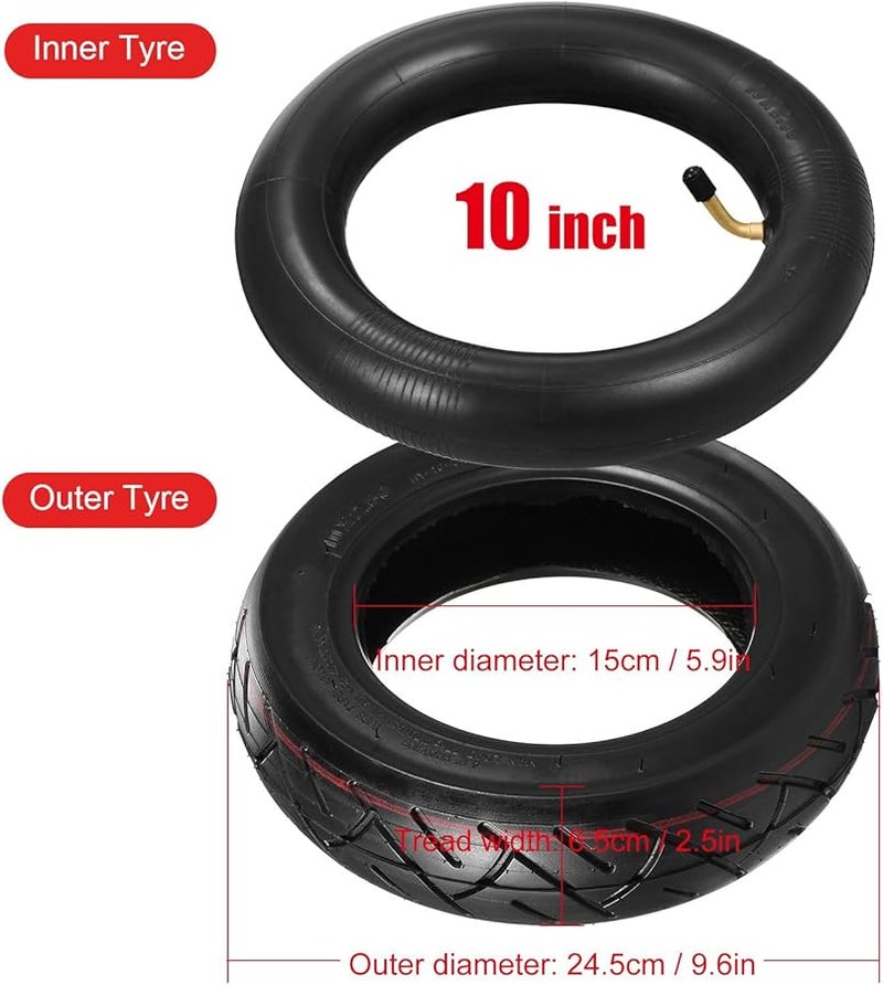 Bnineteenteam 10x2 5 Electric Scooter Tire Set Pneumatic Rubber Tyres Anti Skid - Image 3