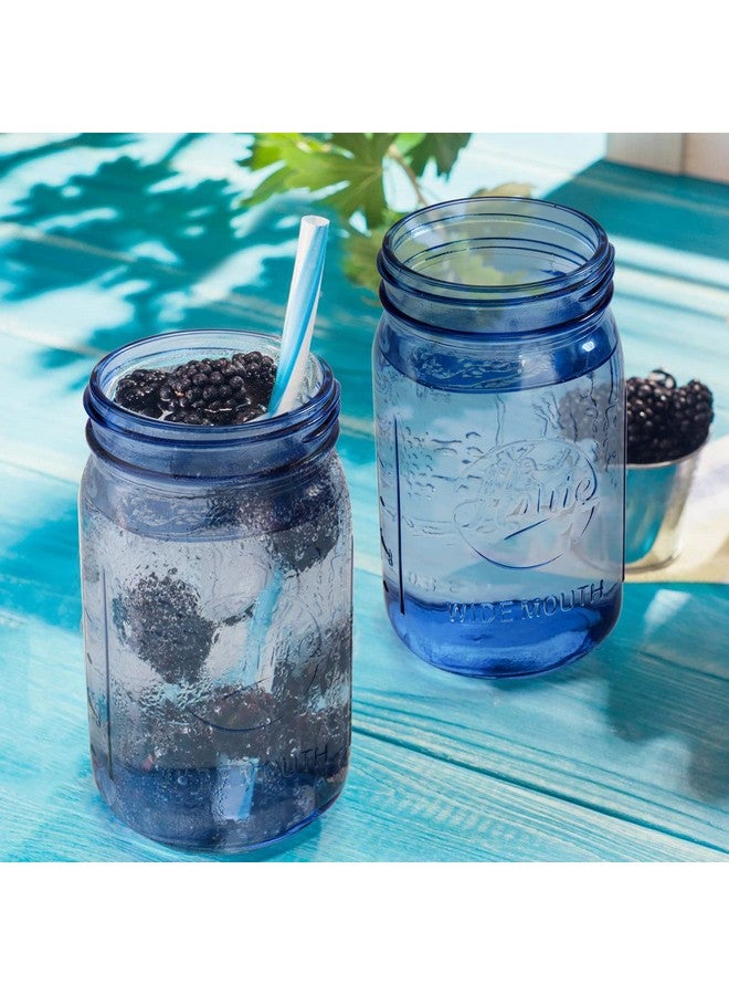 Tebery 6 Pack Vintage Blue Home Mason Jars with Airtight lids & Bands, 32Oz Wide Mouth Quart Glass Canning Jar for Fermenting, Pickling, Storage, DIY Crafts & Decor - Image 5