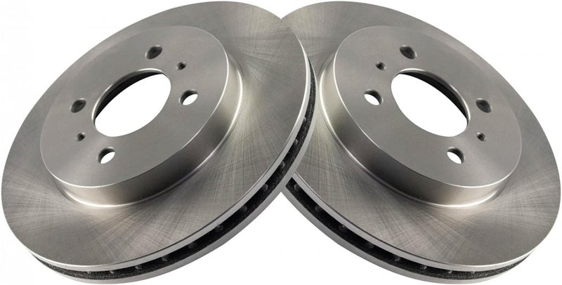 TRQ Front Brake Rotors Set Vented Compatible with 2002-2006 Mitsubishi Lancer 1999-2002 Mirage - Image 3
