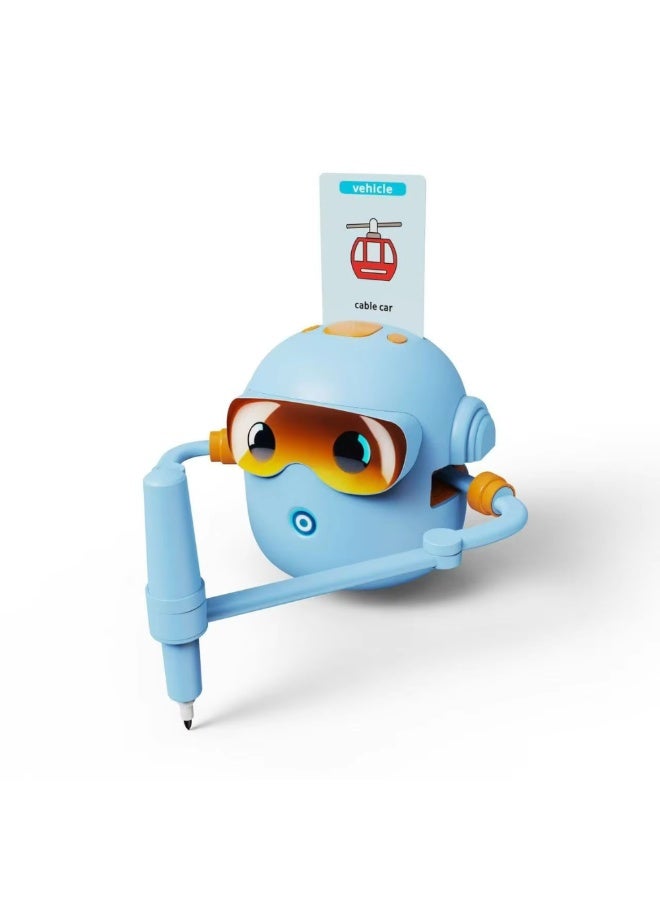 Educational Drawing Robot for kids - 100 cards included - Learn Drawing and Coloring - Robots for Kids Boys and Girls - Educational Montessori Interactive Kid Toy - 3 years old and Older - Image 1