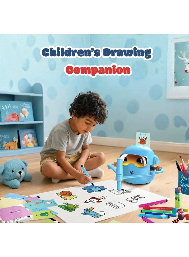 Educational Drawing Robot for kids - 100 cards included - Learn Drawing and Coloring - Robots for Kids Boys and Girls - Educational Montessori Interactive Kid Toy - 3 years old and Older - Image 4