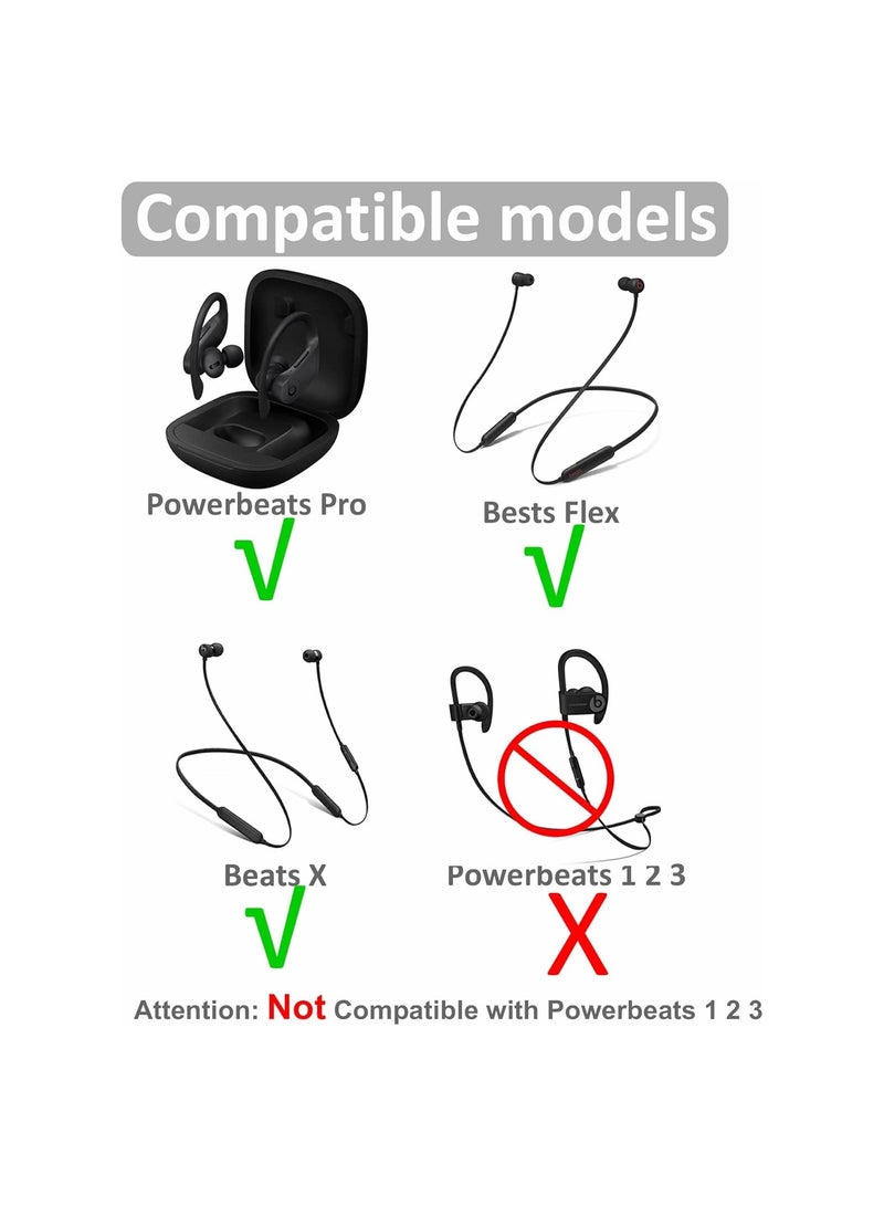 KASTWAVE Ear Tip Replacement for Powerbeats Pro/Beats Flex, Replacement Earbuds Tip Ear Gel Ear Plug Eartip Compatible with Powerbeats Pro,Noise Reduce Silicone Rubber Gel Earbuds Eartips, 8 Pairs, Navy - Image 2