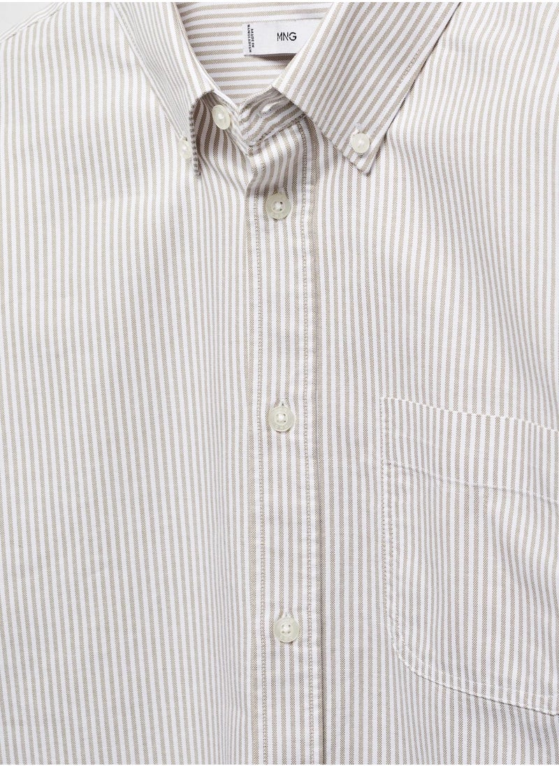 Mango Man - Striped Regular Fit Shirt - Image 1