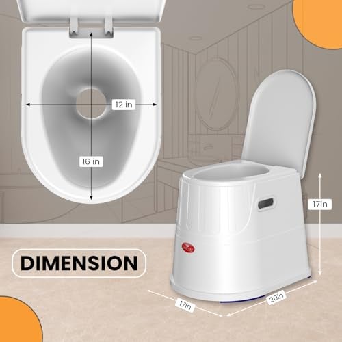 EASYCARE® Heavy Duty Portable Indian to Western Toilet Converter | Commode Stool for Patients, Adults, Elderly, Kids, Handicap | Portable Toilet Seat - Image 4