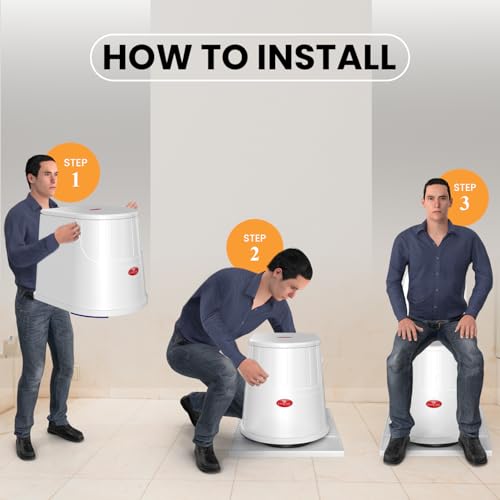 EASYCARE® Heavy Duty Portable Indian to Western Toilet Converter | Commode Stool for Patients, Adults, Elderly, Kids, Handicap | Portable Toilet Seat - Image 5