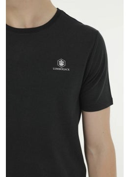 LUMBERJACK Basic Modal C Neck Men's Short Sleeve T-Shirt M-CT110 Black  - Image 4