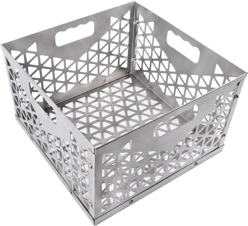 foedo 12 Inch Charcoal Firebox Basket for Oklahoma Joe Offset Smoker, Grill Accessories for Long and Efficient Smoking, 12" x 12" x 7.5 "Fire Basket for Oklahoma Joes Highland (Stainless Steel) - Image 1