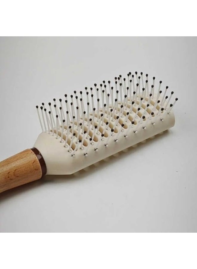 Happy Home Detangling Comb Hair Brush Organic Bamboo Handle Hairbrush Men and Women for short hair | Wet and Dry Hairs | Blow Drying Styling Tool  - Image 2