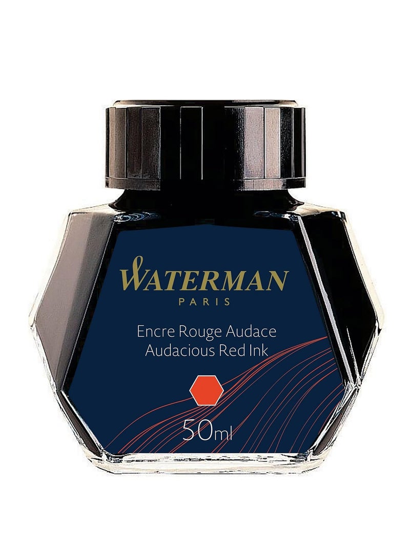 Waterman Ink Bottle Red 50ml S2270180 regular imported goods - Image 1