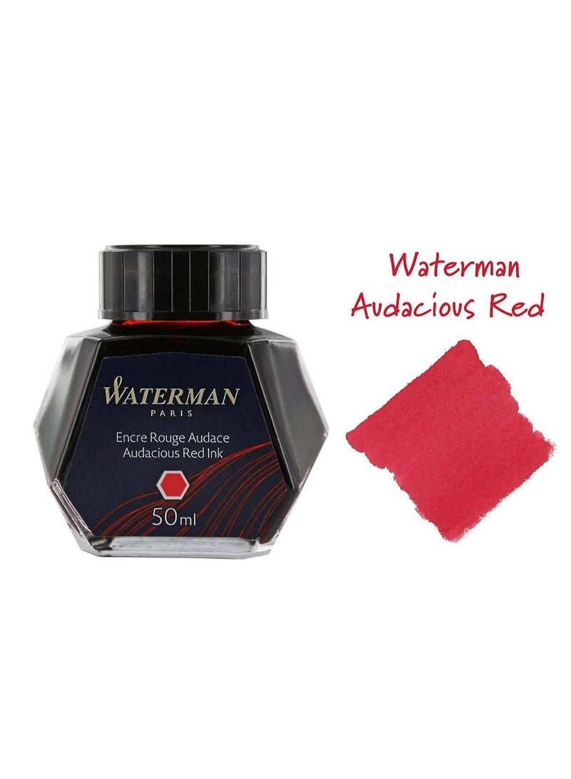 Waterman Ink Bottle Red 50ml S2270180 regular imported goods - Image 2