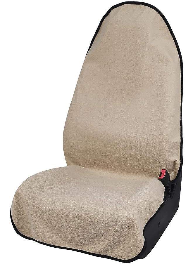 Leader Accessories - Accessories Towel Waterproof Car Seat Cover Beige for Trucks SUV Fitness Athletes Pets Gym and Water Sport - Image 1
