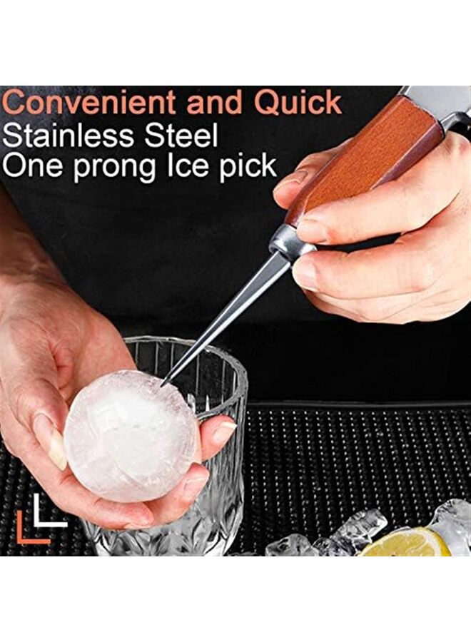 Ice Pick set of 2, Stainless Steel Ice Chipper, with Safety Wooden Handle for Kitchen Tool, Japanese Style Ice Chipper Ideal for Restaurants and Home - Image 4