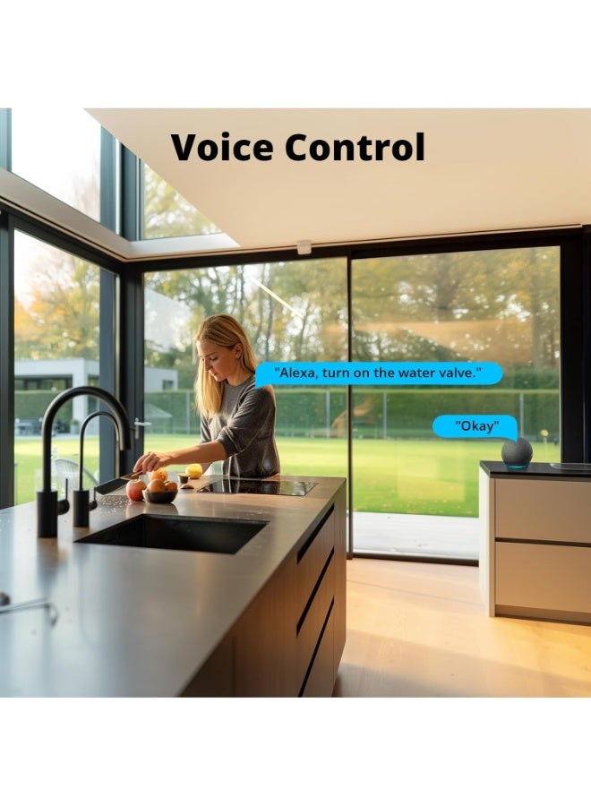 سونوف مؤقت ري 3.0 من زيجبي، مؤقت مياه ذكي للري، مؤقت للرش، مؤقت خرطوم نظام الري التلقائي للعشب والحديقة، تحكم عن طريق التطبيق، متوافق مع اليكسا، جوجل هوم، SWV-BSP - Image 4