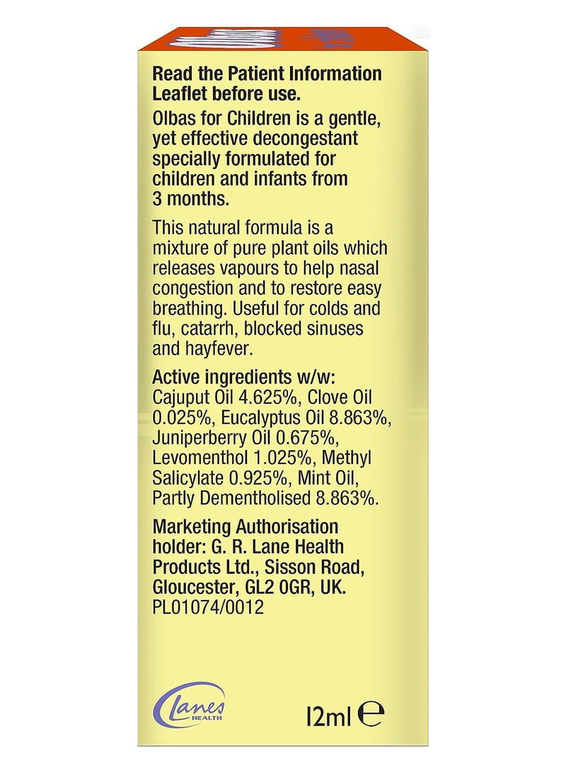 Olbas For Children Inhalant Decongestant, 12 ml - Image 2