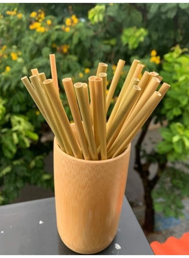 100% Natural Washable Bamboo Drinking Straws (4-Pack) Includes Cleaner - Versatile Eco-Friendly Bamboo Straws for Cold Brew Coffee and Drinks - Perfect Wooden Straw Set for Picnics, Travel, and Cocktails - Image 5