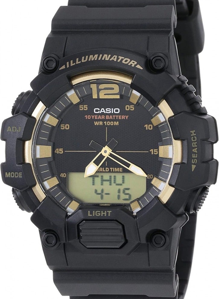 كاسيو ساعة كاسيو HDC-700-9AVDF للرجال، ساعة كاجوال للرجال بعرض انالوج ورقمي بسوار من الراتنج - Image 1