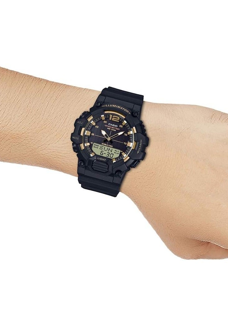 كاسيو ساعة كاسيو HDC-700-9AVDF للرجال، ساعة كاجوال للرجال بعرض انالوج ورقمي بسوار من الراتنج - Image 3