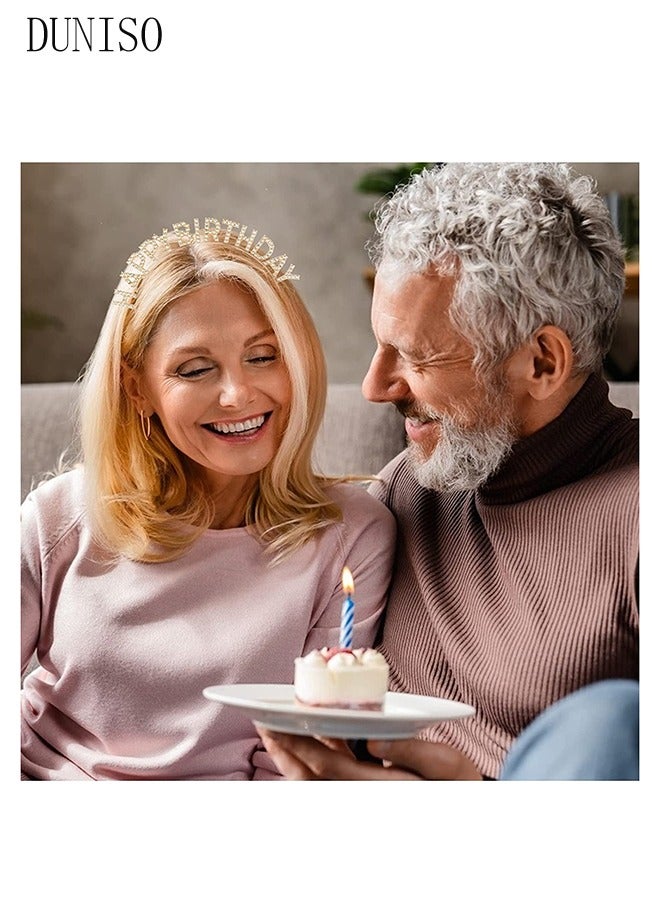 DUNISO وشاح عيد الميلاد، تاج عيد الميلاد، مجموعة للنساء والبنات، وشاح عيد ميلاد ذهبي وردي لامع، ومجموعة عصابة رأس من حجر الراين للتاج، إكسسوارات حفلات أعياد الميلاد السعيدة، هدايا - Image 2