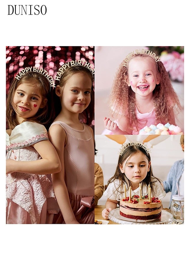 DUNISO وشاح عيد الميلاد، تاج عيد الميلاد، مجموعة للنساء والبنات، وشاح عيد ميلاد ذهبي وردي لامع، ومجموعة عصابة رأس من حجر الراين للتاج، إكسسوارات حفلات أعياد الميلاد السعيدة، هدايا - Image 4