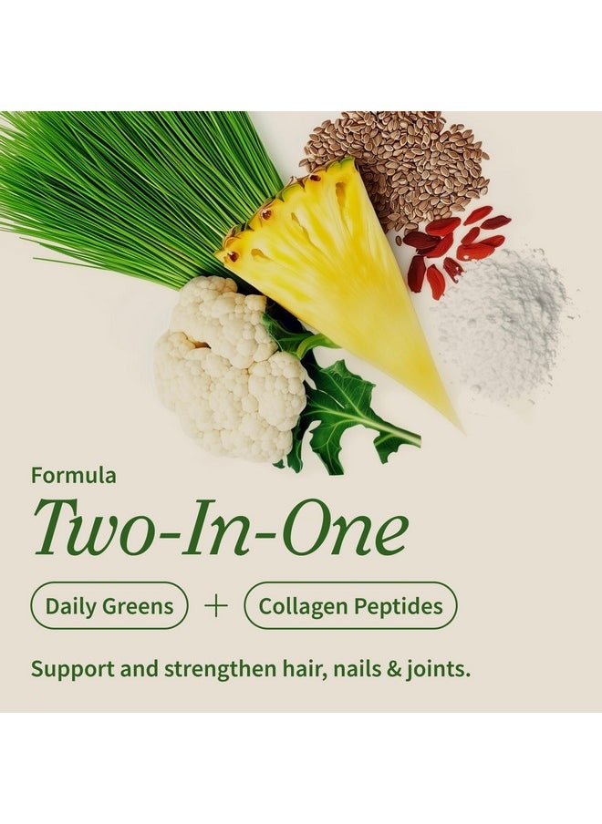 SNAP SUPPLEMENTS Snap Supplements Super Greens Powder with Collagen Peptides, 26 Fruits and Vegetables, Grass Fed, Non-GMO Daily Greens Superfood for Hair, Skin, Nails & Joint Support, 30 Servings  - Image 3