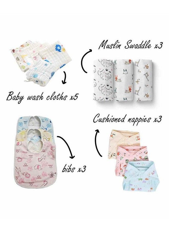 MOM'S HOME New Born Baby Essentials Gift Box Multicolorpack Of 35  - Image 3