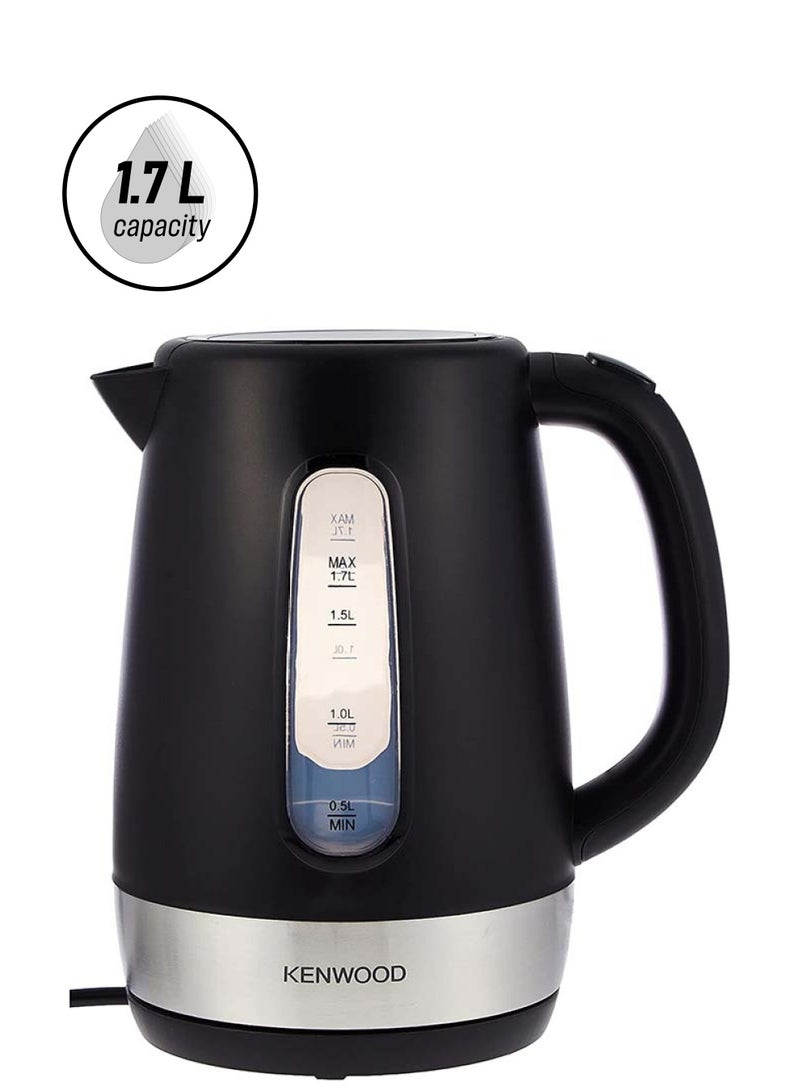 KENWOOD Cordless Electric Kettle With Auto Shut-Off & Removable Mesh Filter 1.7 L 2200 W ZJP01.A0BK Black/Silver - Image 1