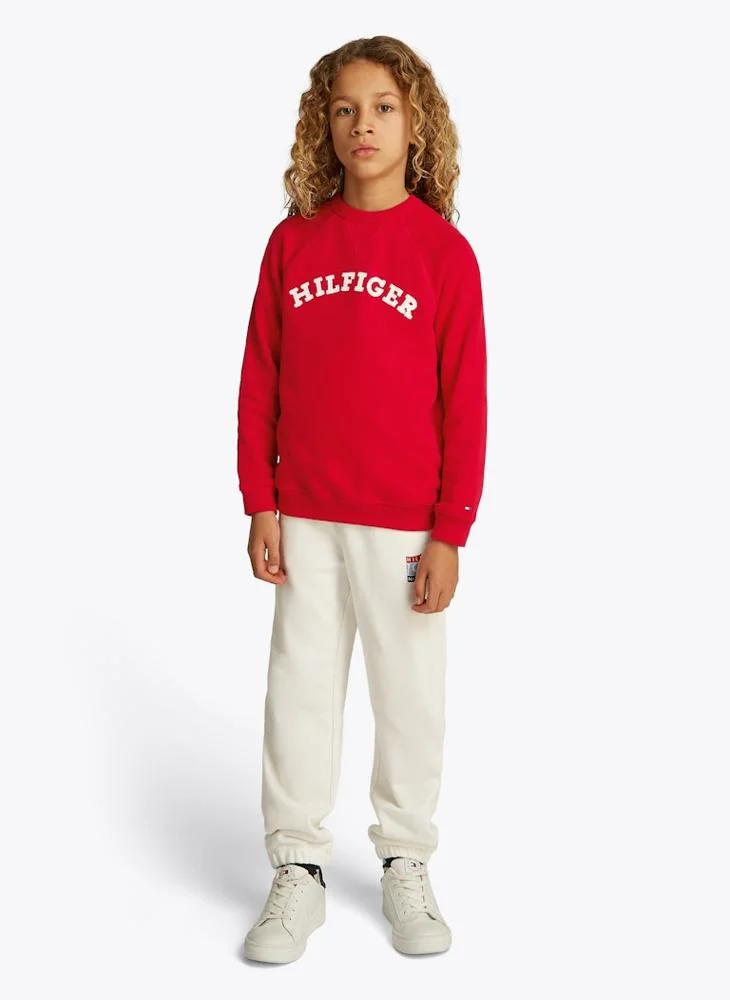 TOMMY HILFIGER Youth Monotype Detail Logo Regular Sweatshirt